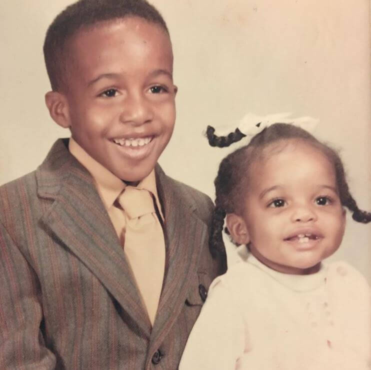 Childhood picture of Benita Krista Nall with her brother, Mason.